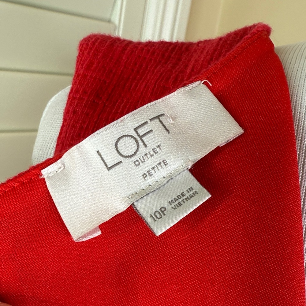 LOFT Red Sleeveless Mini Dress - Picture 2 of 7
